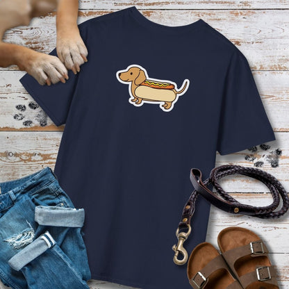 Hot Dog Dackel - Vorne & Hinten - T-Shirt Unisex Classic Fit - Bequemer Klassiker