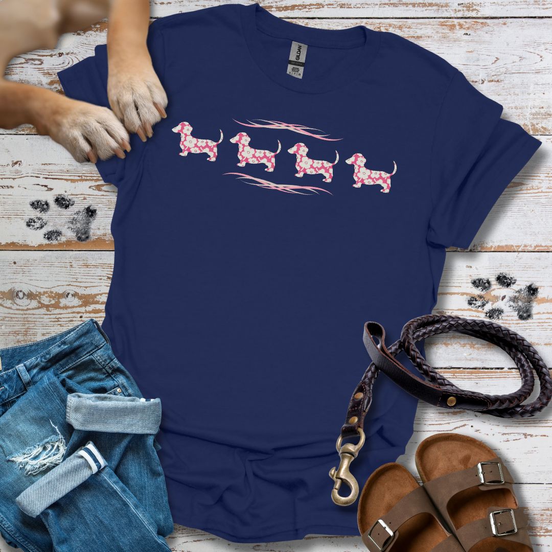 Vier Dackel - T-Shirt Frauen Relaxed Fit