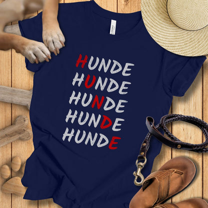 HUNDE Reihenweise - T-Shirt Unisex Modern Fit - Weich & Leicht