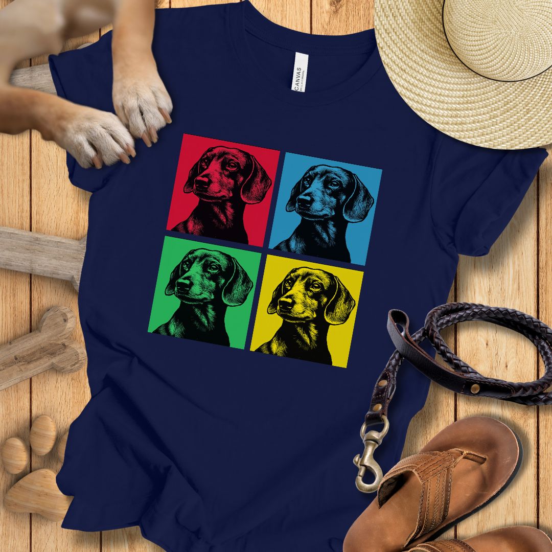 Pop Art Dackel - T-Shirt Unisex Slim Fit