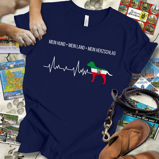Mein Hund, Mein Land, Mein Herzschlag - Nordrhein-Westfalen - T-Shirt Unisex Slim Fit