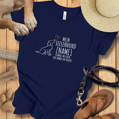 Mein Seelenhund Personalisierbar - T-Shirt Unisex Modern Fit - Weich & Leicht