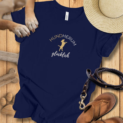 Hundherum glücklich - T-Shirt Unisex Modern Fit - Weich & Leicht