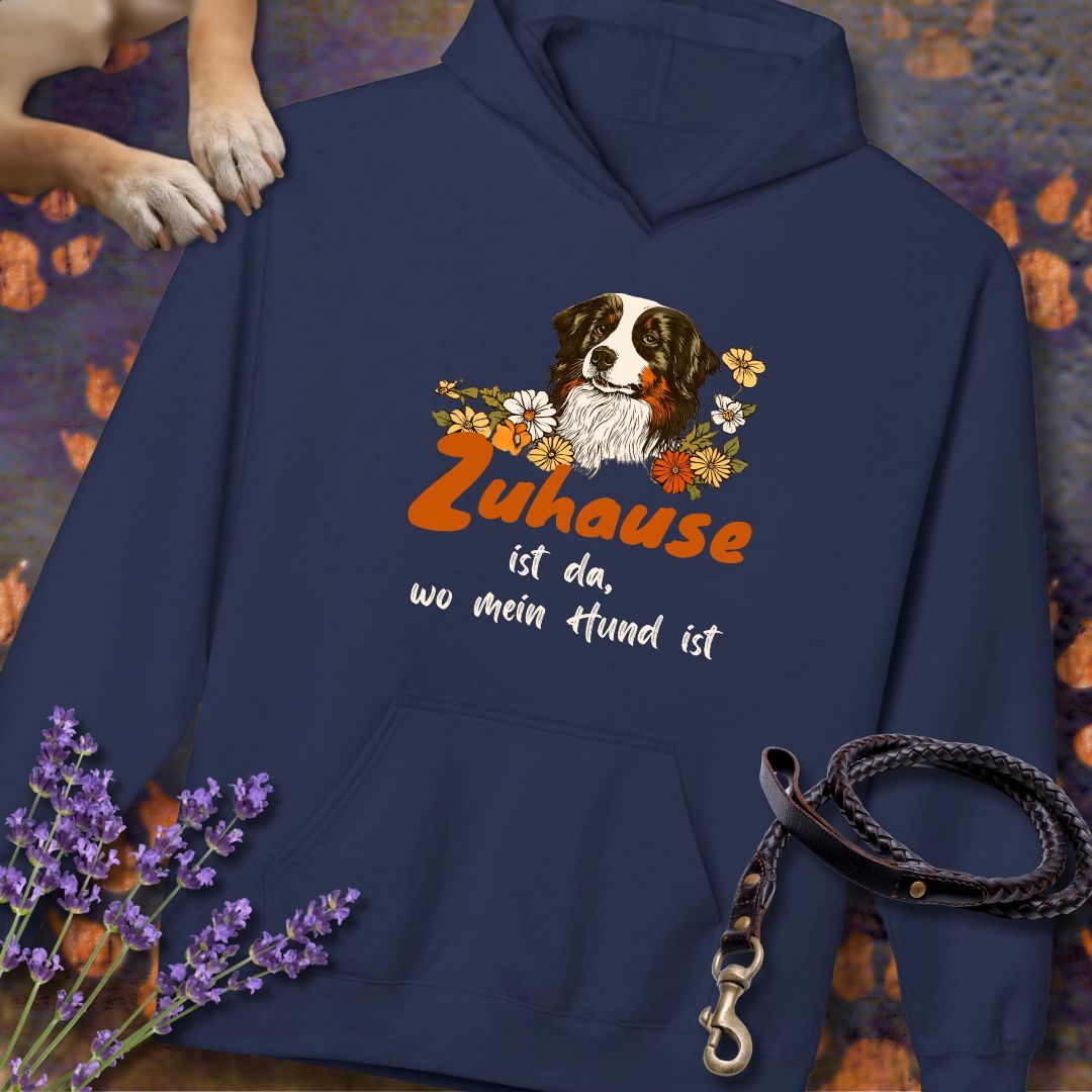 Zuhause ist da wo mein Hund ist - Australian Shepherd - Unisex Modern Fit Hoodie für Hundefreunde