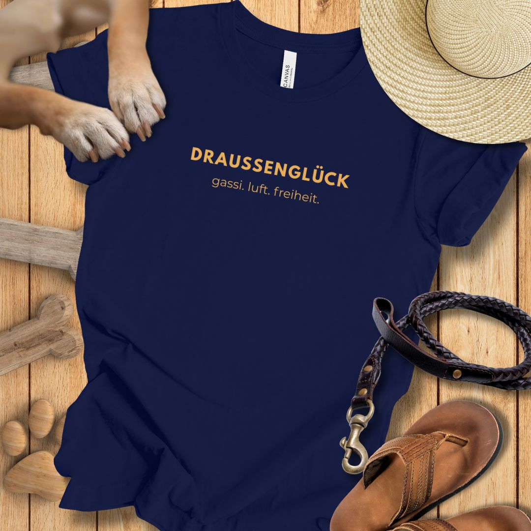DRAUSSENGLÜCK - T-Shirt Unisex Modern Fit - Weich & Leicht