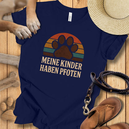 Meine Kinder Haben Pfoten - T-Shirt Unisex Modern Fit - Weich & Leicht