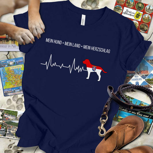 Mein Hund, Mein Land, Mein Herzschlag - Hessen - T-Shirt Unisex Slim Fit