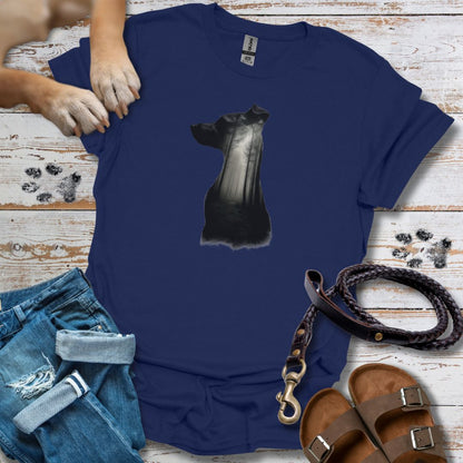 Hund Silhouette mit Wald - T-Shirt Unisex Classic Fit - Bequemer Klassiker