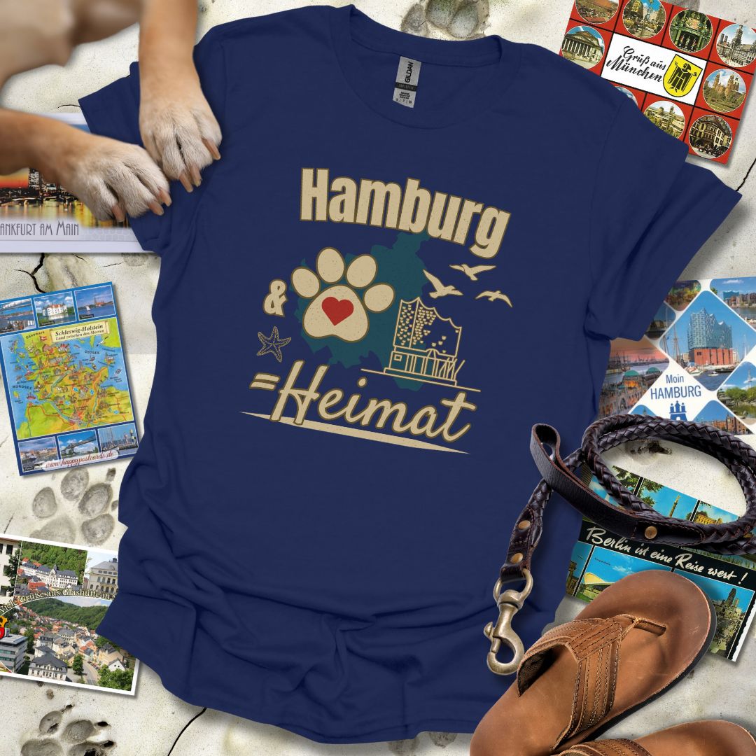Hamburg & Hund = Heimat - T-Shirt Unisex Classic Fit - Bequemer Klassiker
