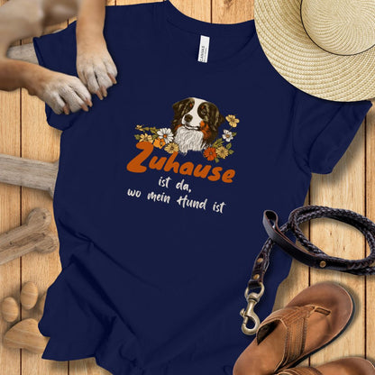 Zuhause ist da, wo mein Hund ist - Australian Shepherd - T-Shirt Unisex Modern Fit - Weich & Leicht