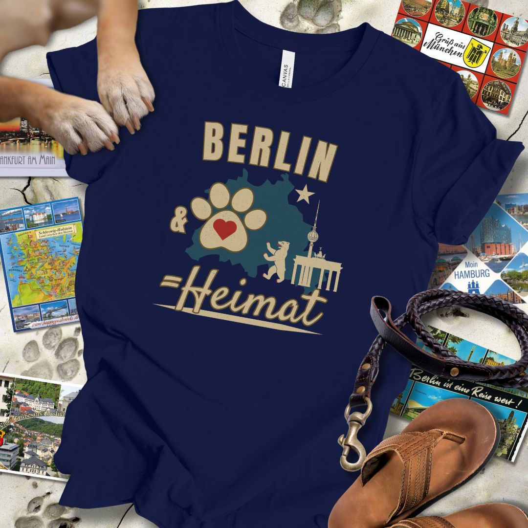 Berlin Love & Hund = Heimat - T-Shirt Unisex Modern Fit - Weich & Leicht