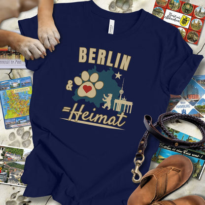 Berlin Love & Hund = Heimat - T-Shirt Unisex Modern Fit - Weich & Leicht