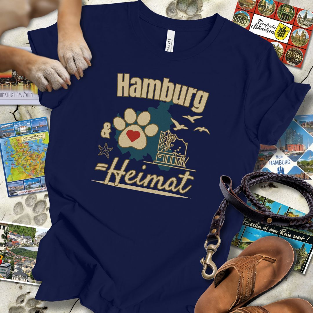 Hamburg & Hund = Heimat - T-Shirt Unisex Classic Fit - Bequemer Klassiker