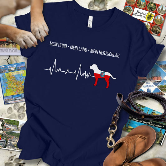 Mein Hund, Mein Land, Mein Herzschlag - Thüringen - T-Shirt Unisex Slim Fit
