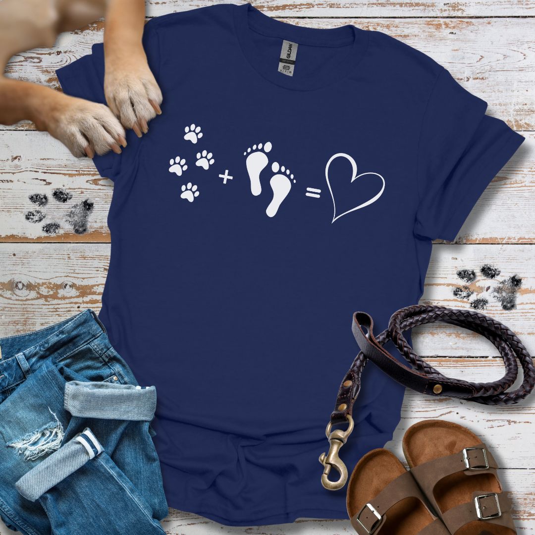 Pfoten + Füsse = Liebe - T-Shirt Unisex Classic Fit - Bequemer Klassiker