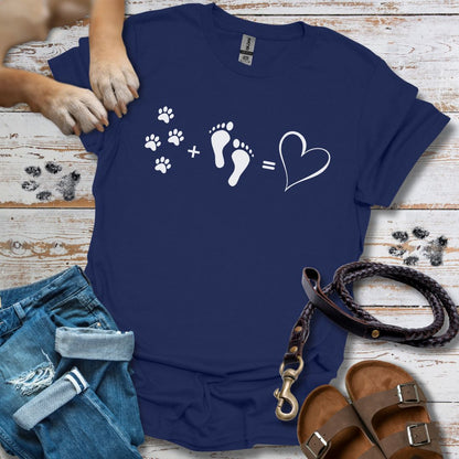 Pfoten + Füsse = Liebe - T-Shirt Unisex Classic Fit - Bequemer Klassiker