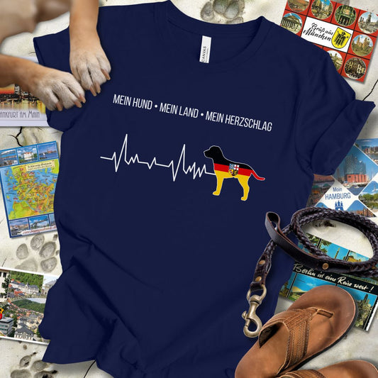 Mein Hund, Mein Land, Mein Herzschlag - Saarland - T-Shirt Unisex Slim Fit