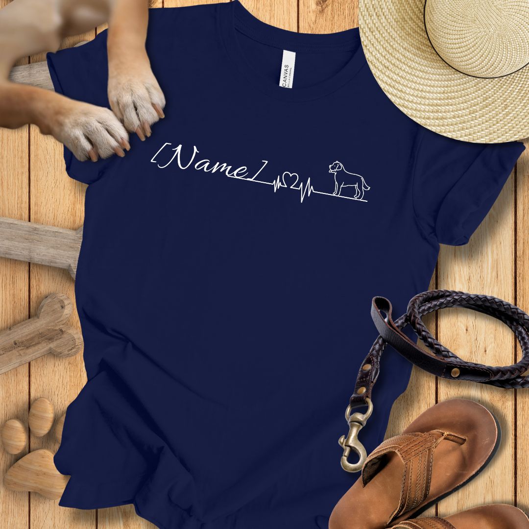 Herzlinie Personalisierbar - T-Shirt Unisex Modern Fit - Weich & Leicht