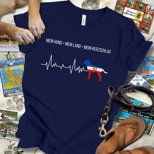 Mein Hund, Mein Land, Mein Herzschlag - Schleswig Holstein - T-Shirt Unisex Slim Fit