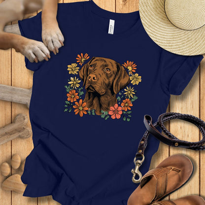 Floral Labrador - T-Shirt Unisex Modern Fit - Weich & Leicht