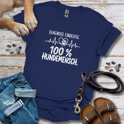 Diagnose Eindeutig: 100% Hundemensch - T-Shirt Classic Fit - Bequemer Klassiker