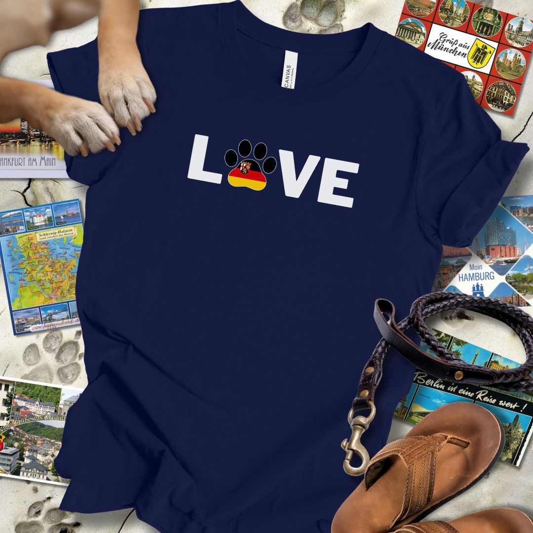 Love Pfote - Rheinland-Pfalz - T-Shirt Unisex Slim Fit