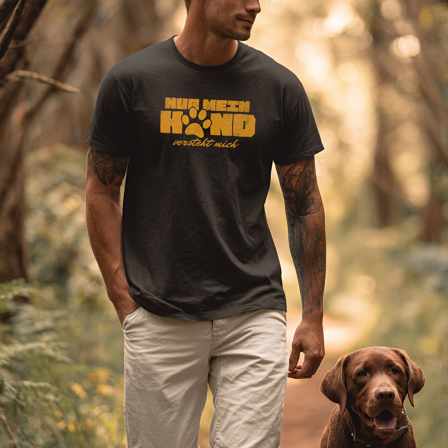 Nur mein Hund versteht mich - T-Shirt Unisex Classic Fit - Bequemer Klassiker
