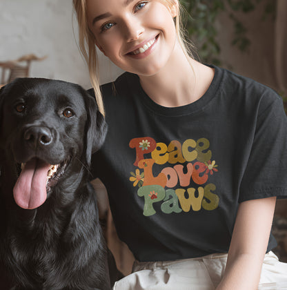Peace Love Paws - T-Shirt Unisex Modern Fit - Weich & Leicht