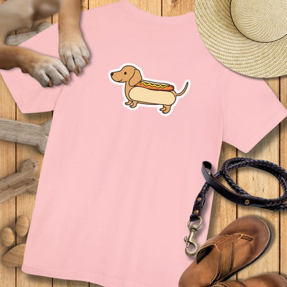 Hot Dog Dackel - Vorne & Hinten - T-Shirt Unisex Modern Fit Premium Qualität