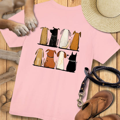 Acht Hunde - Vorne & Hinten - T-Shirt Unisex Modern Fit - Weich & Leicht