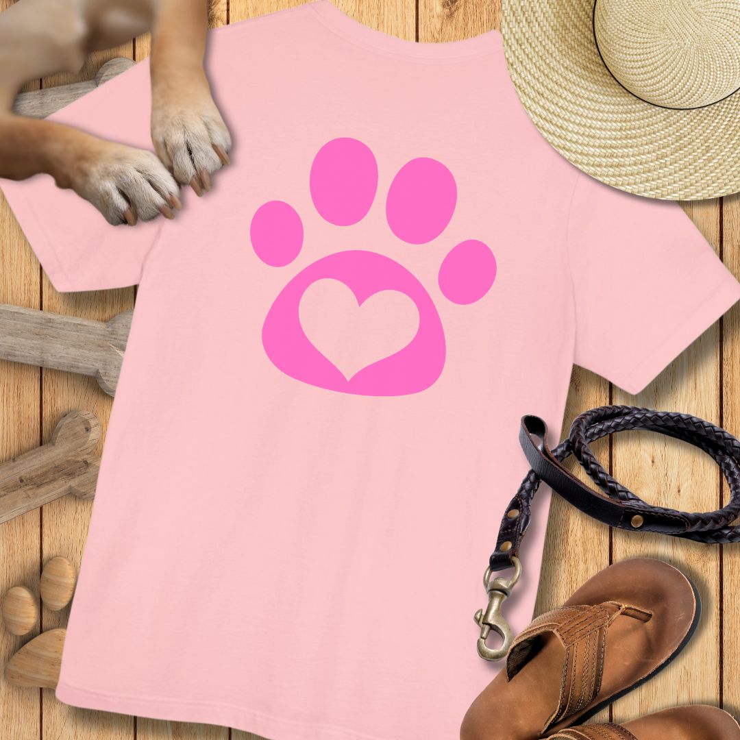 Love in Pink - Vorne & Hinten - T-Shirt Unisex Modern Fit Premium Qualität