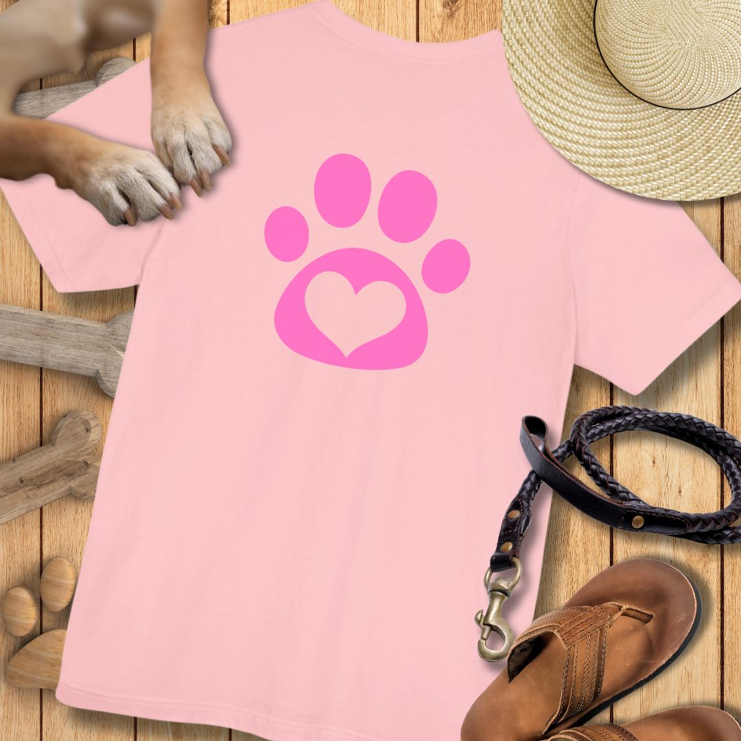 Love in Pink - Nur Hinten - T-Shirt Unisex Modern Fit - Weich & Leicht