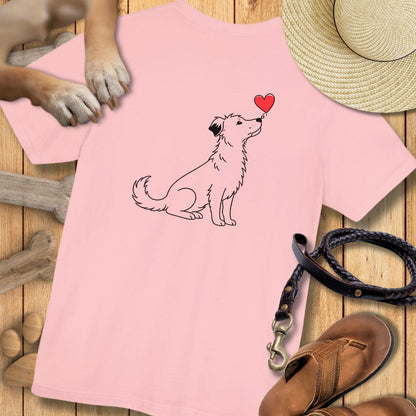 Herzenshunde - Unikat auf vier Pfoten - Vorne & Hinten - T-Shirt Unisex Modern Fit - Weich & Leicht
