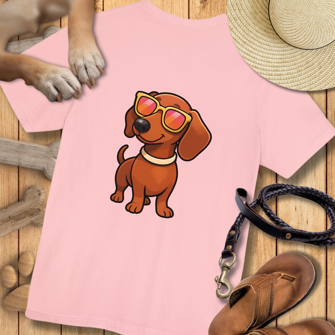 Cooler Dackel - Nur Hinten - T-Shirt Unisex Modern Fit - Weich & Leicht