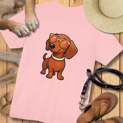 Cooler Dackel - Nur Hinten - T-Shirt Unisex Modern Fit - Weich & Leicht