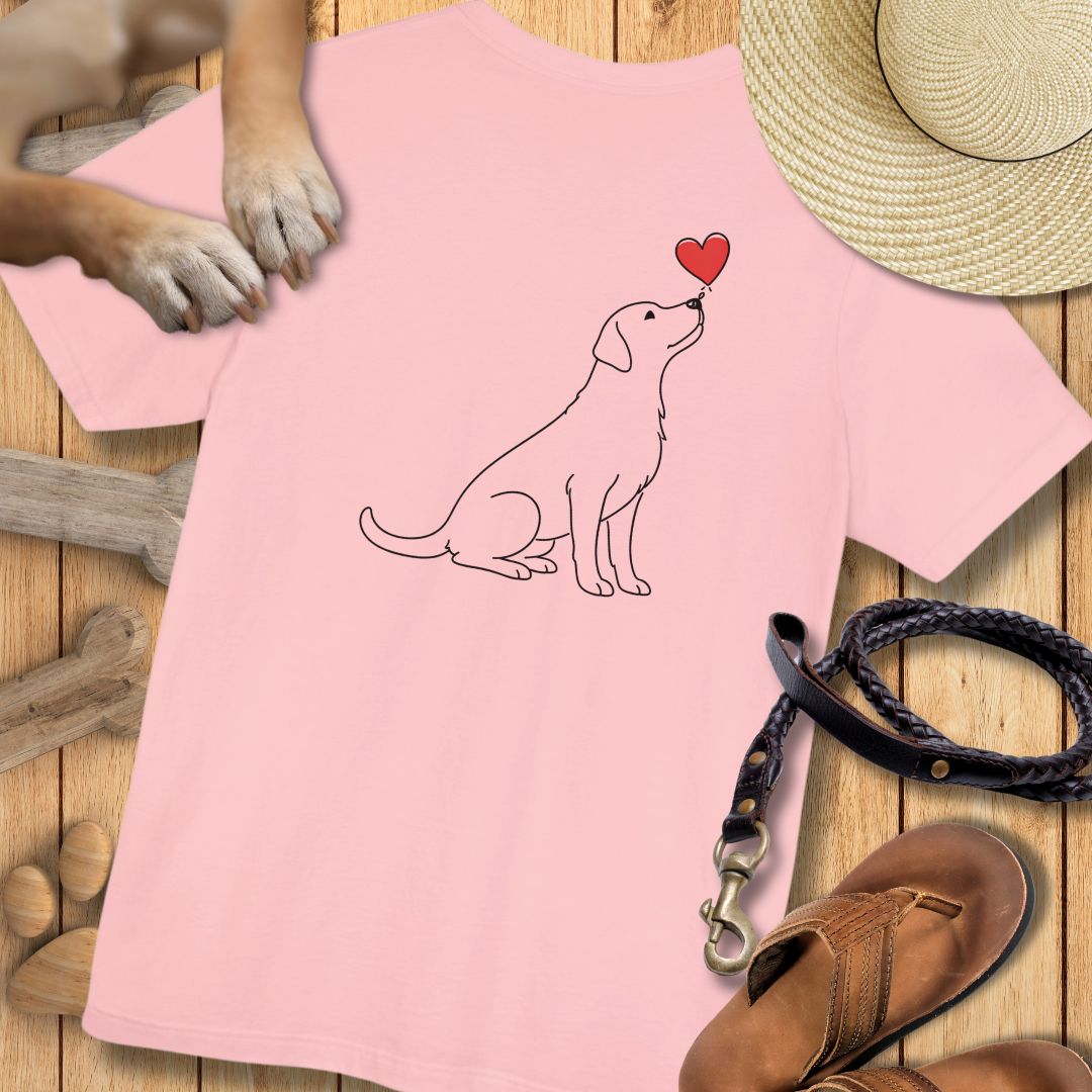 Herzenshunde - Labrador - Vorne & Hinten - T-Shirt Unisex Modern Fit - Weich & Leicht