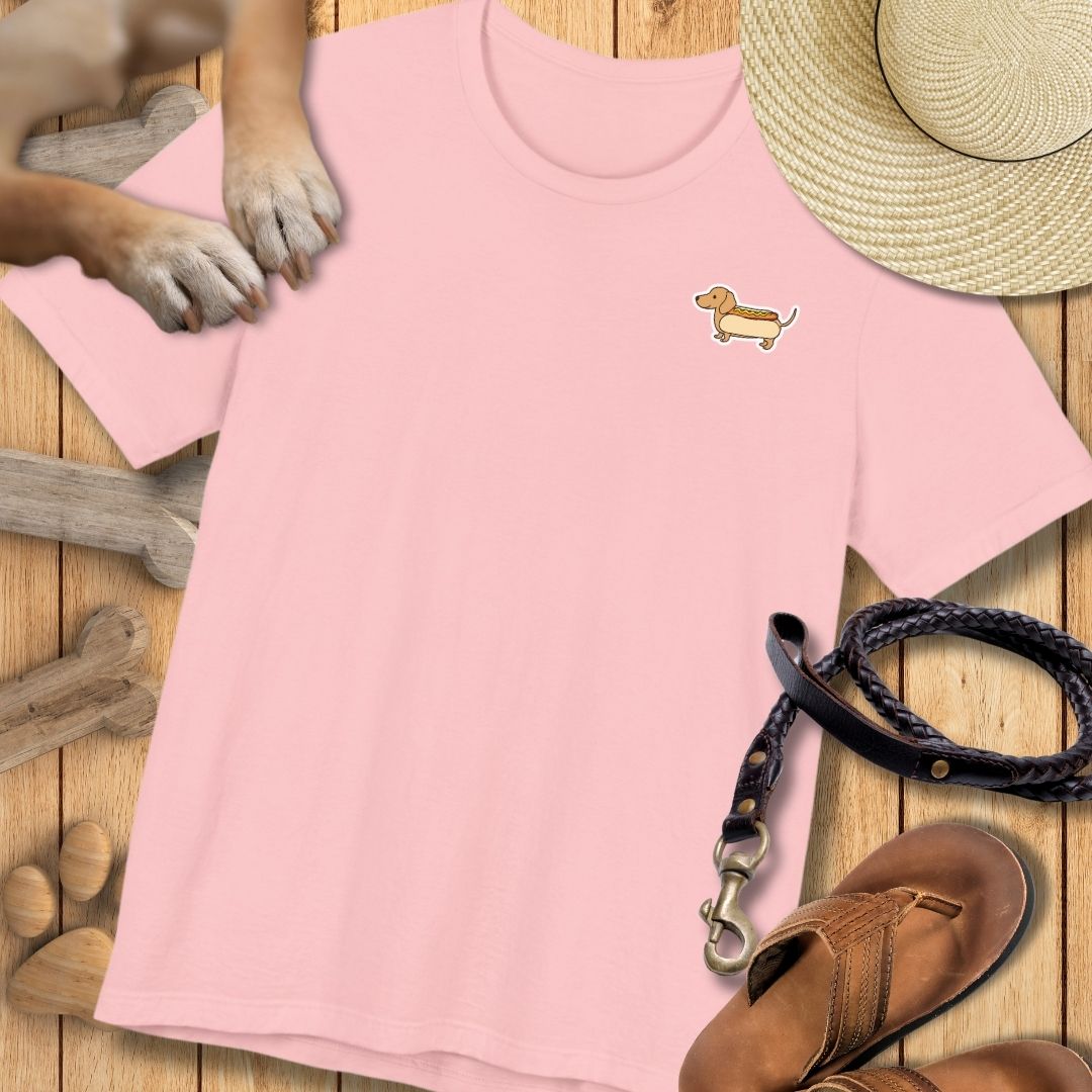 Hot Dog Dackel - Vorne & Hinten - T-Shirt Unisex Modern Fit Premium Qualität