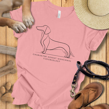 Charakter Tiefergelegt - Dackel - T-Shirt Unisex Modern Fit - Weich & Leicht