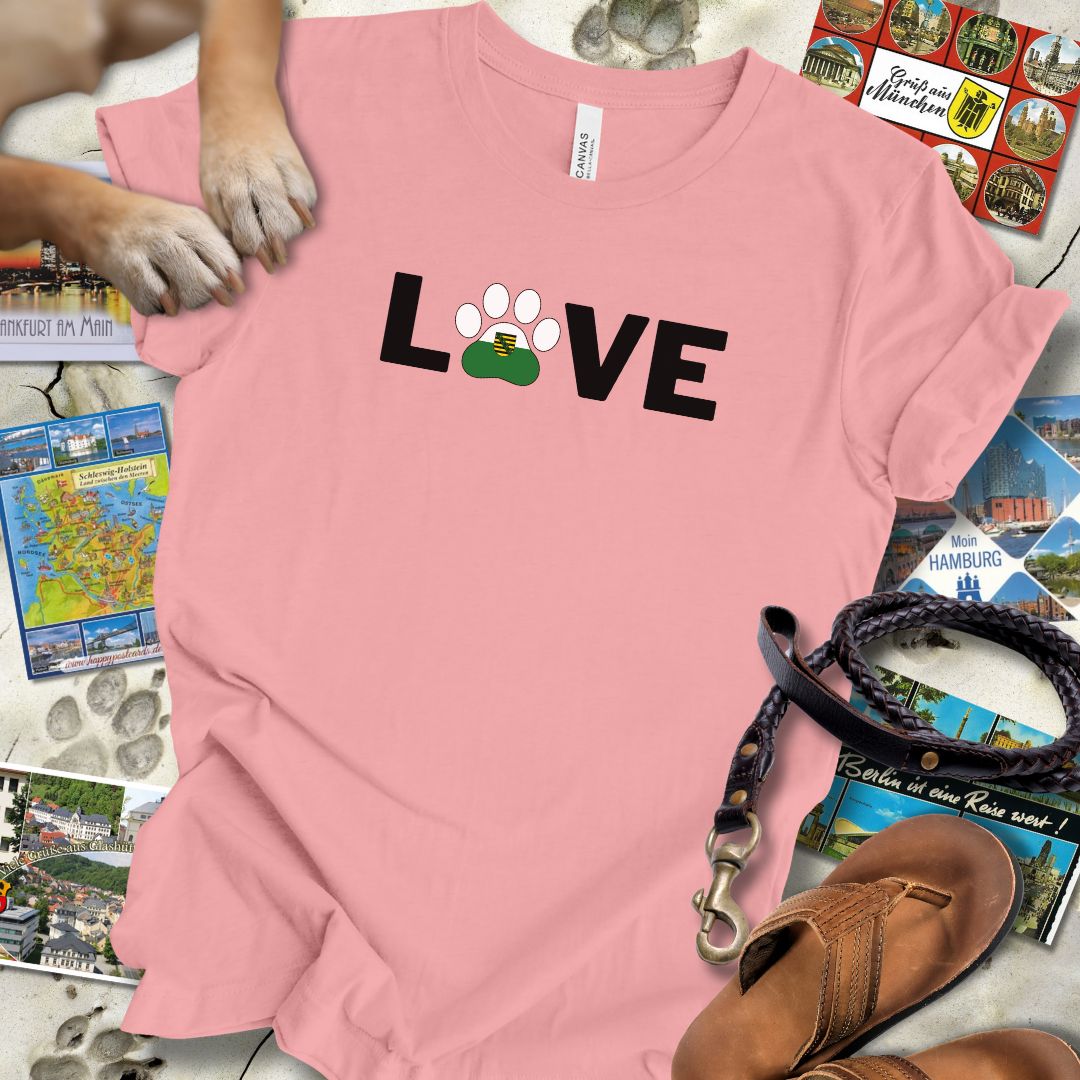 Love Pfote - Sachsen - T-Shirt Unisex Slim Fit