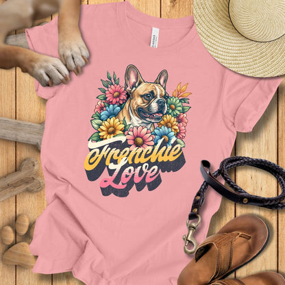 Frenchie Love - Französische Bulldogge - T-Shirt Unisex Modern Fit - Weich & Leicht
