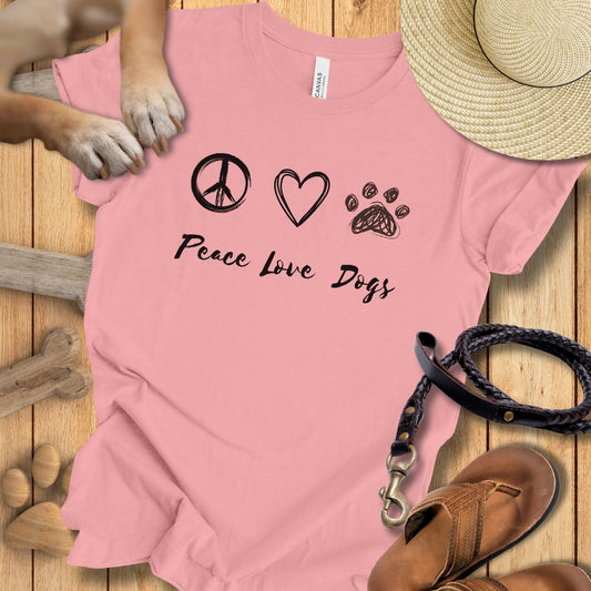 Peace Love Dogs - T-Shirt Unisex Modern Fit - Weich & Leicht