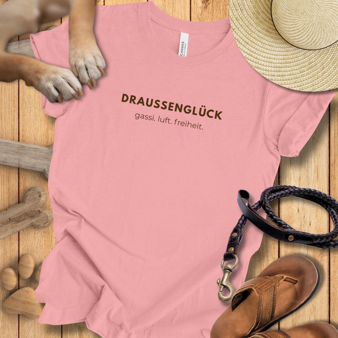 DRAUSSENGLÜCK - T-Shirt Unisex Modern Fit - Weich & Leicht