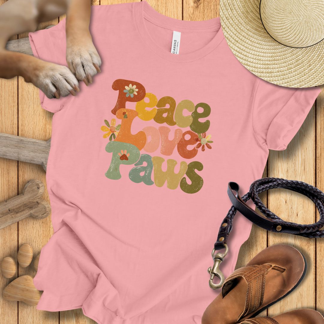 Peace Love Paws - T-Shirt Unisex Modern Fit - Weich & Leicht