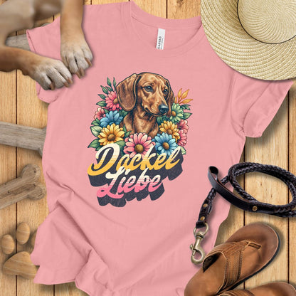 Dackel Liebe Retro - T-Shirt Unisex Modern Fit - Weich & Leicht