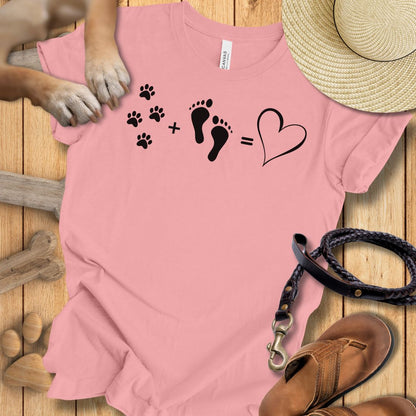 Pfoten + Füsse = Liebe - T-Shirt Unisex Modern Fit - Weich & Leicht