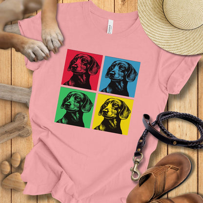 Pop Art Dackel - T-Shirt Unisex Modern Fit - Weich & Leicht