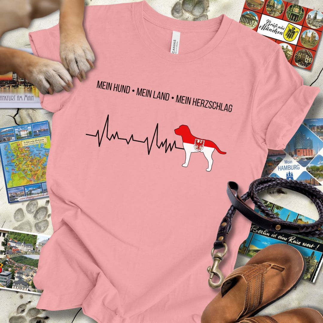 Mein Hund, Mein Land, Mein Herzschlag - Brandenburg - T-Shirt Unisex Slim Fit