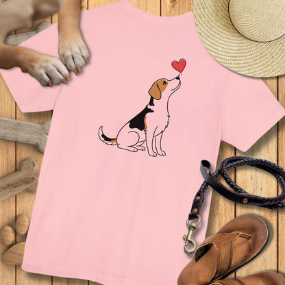 Herzenshunde - Beagle - Vorne & Hinten - T-Shirt Unisex Modern Fit - Weich & Leicht