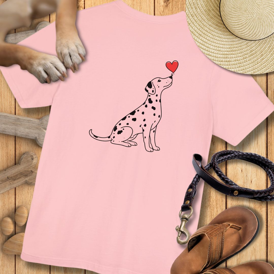 Herzenshunde - Dalmatiner - Vorne & Hinten - T-Shirt Unisex Modern Fit - Weich & Leicht