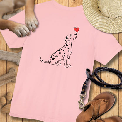 Herzenshunde - Dalmatiner - Vorne & Hinten - T-Shirt Unisex Modern Fit - Weich & Leicht